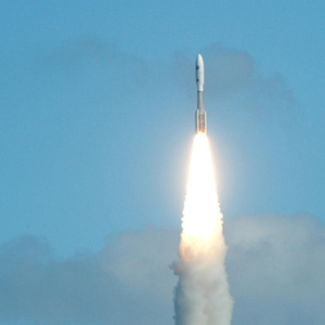 rocket ship taking off.